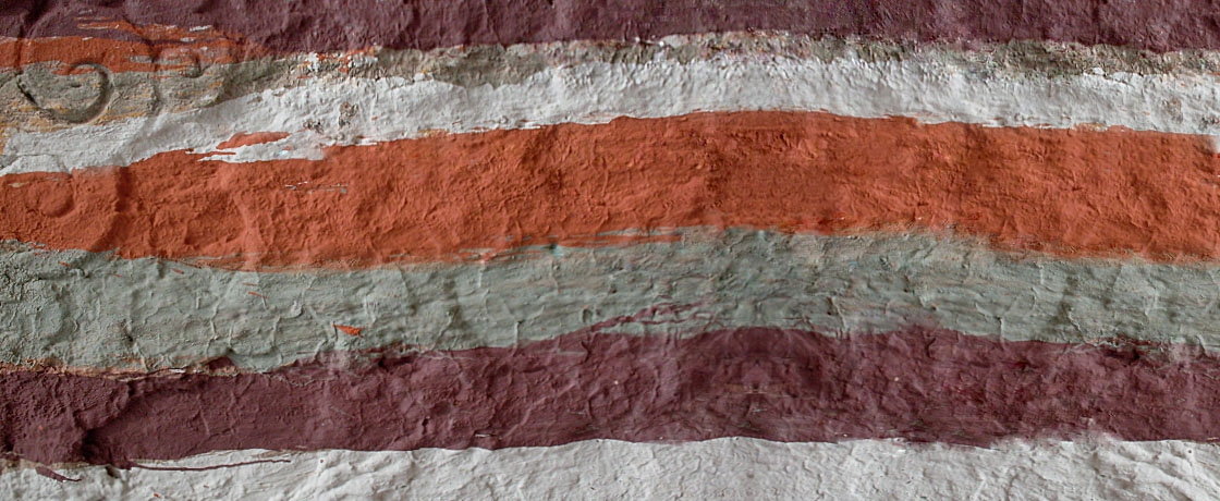 Red clay with symbols
