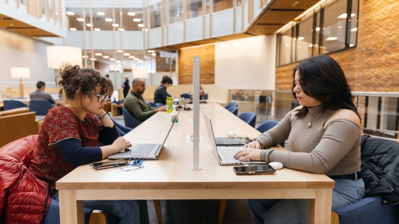 Students on laptops