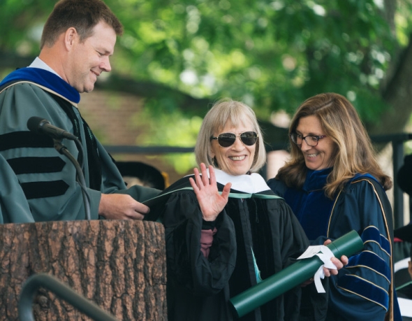 Claudia Goldin receives an honorary doctorate at Dartmouth