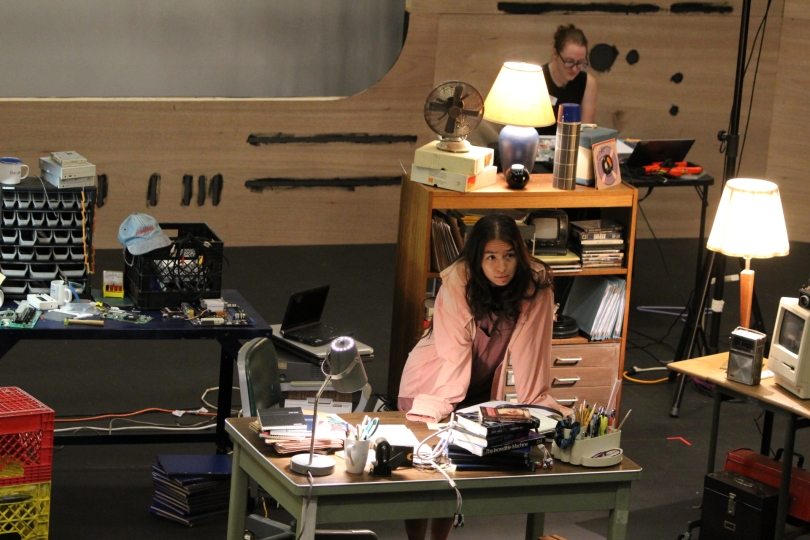 A rehearsal of 'Sisters' at Northern Stage with Jihan Haddad