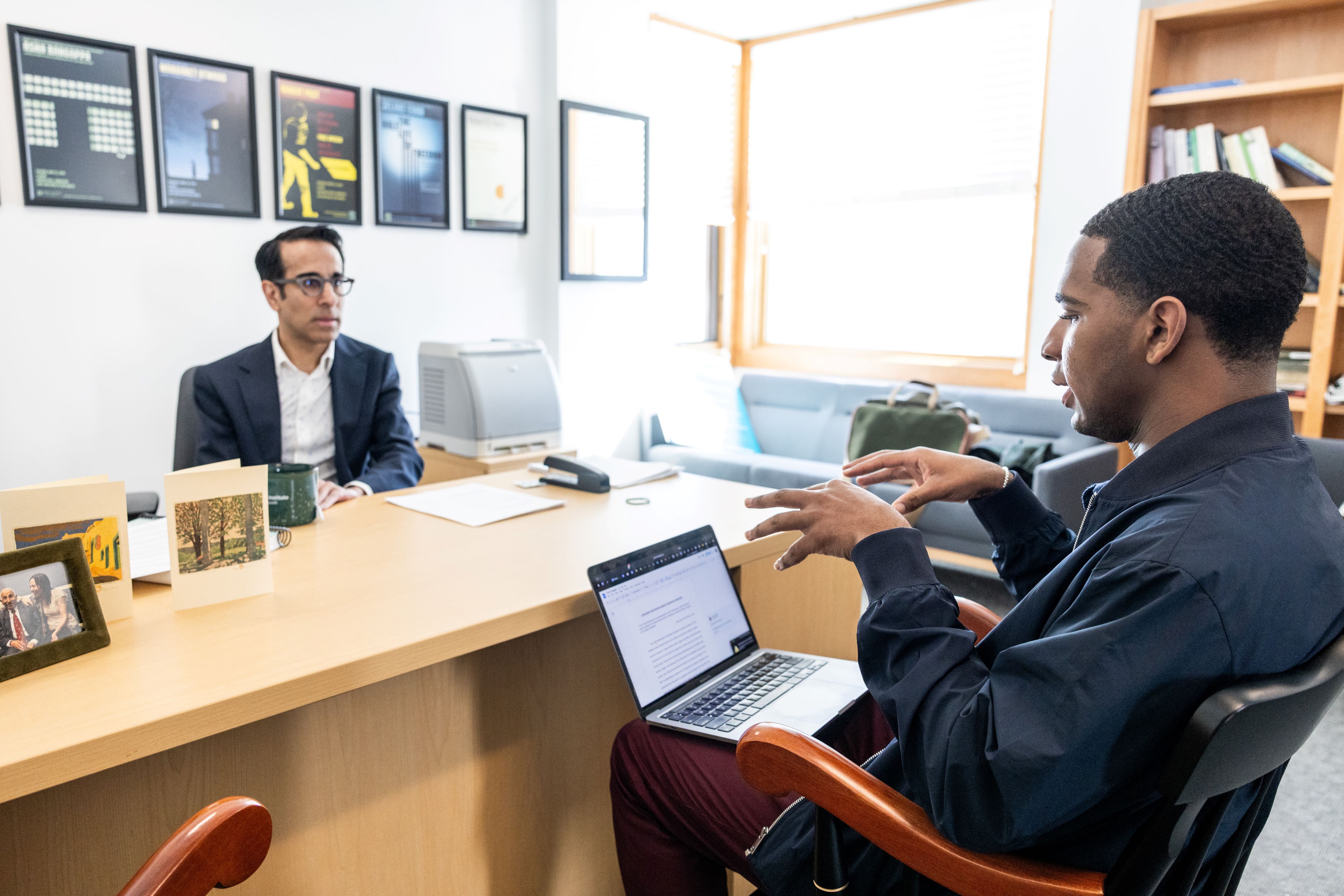 Professor Sonu Bedi and Jared Pugh '25