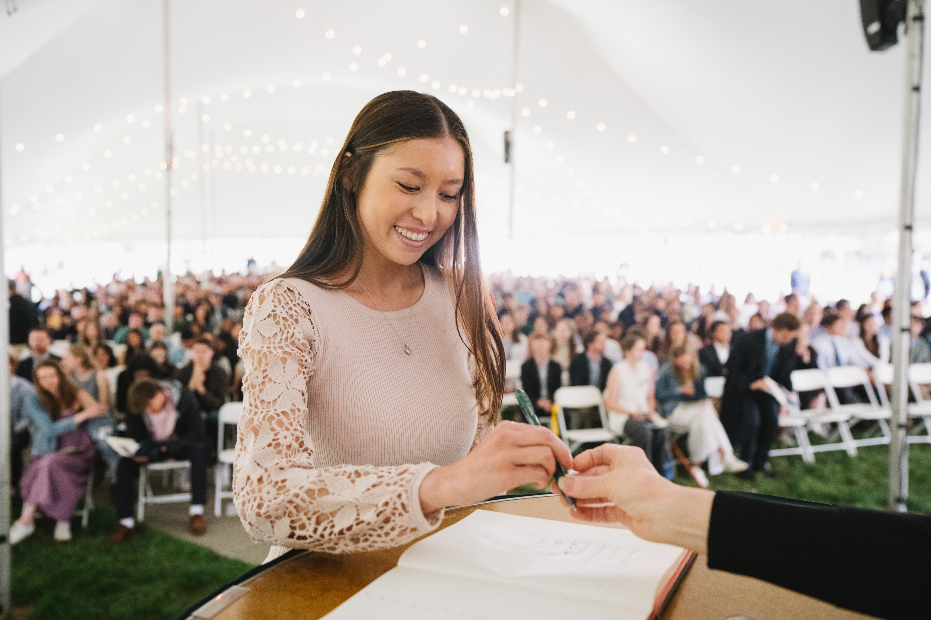 Kaia Culotta signing the roster
