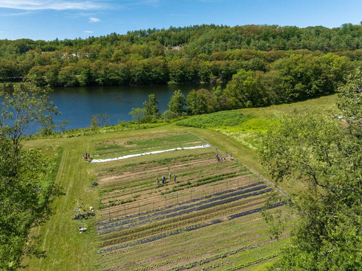 The Dartmouth Organic Farm from above (Photo by Chris Johnson)