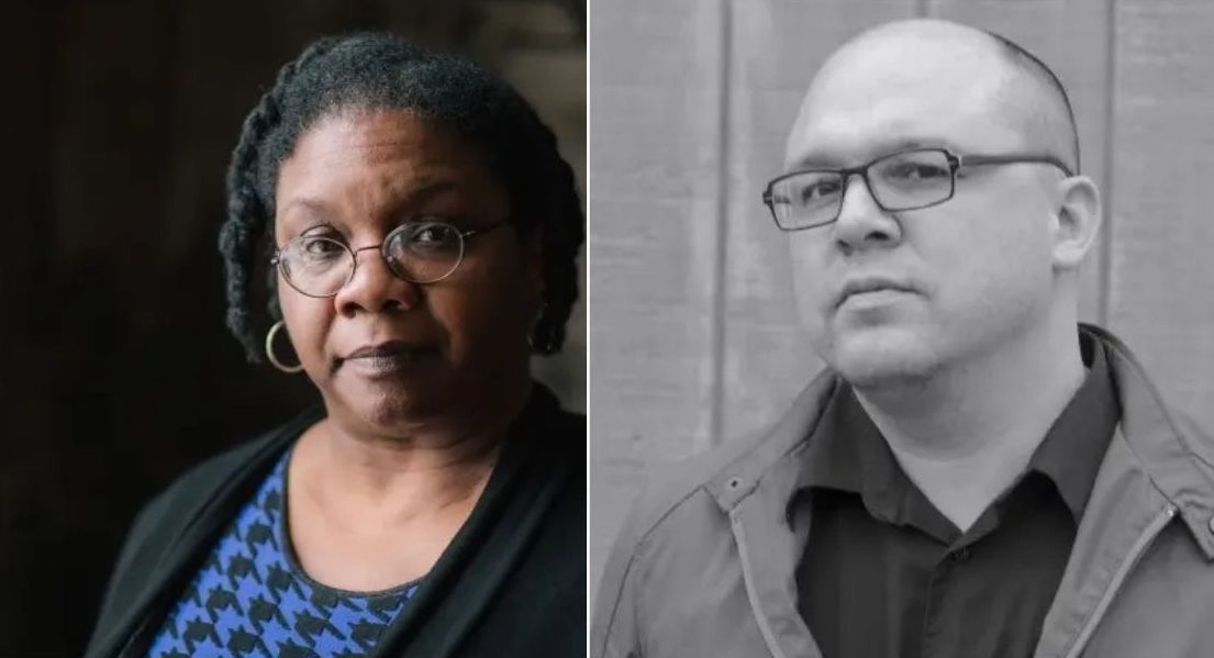 Professors and poets Vievee Francis (left) and Matthew Olzmann