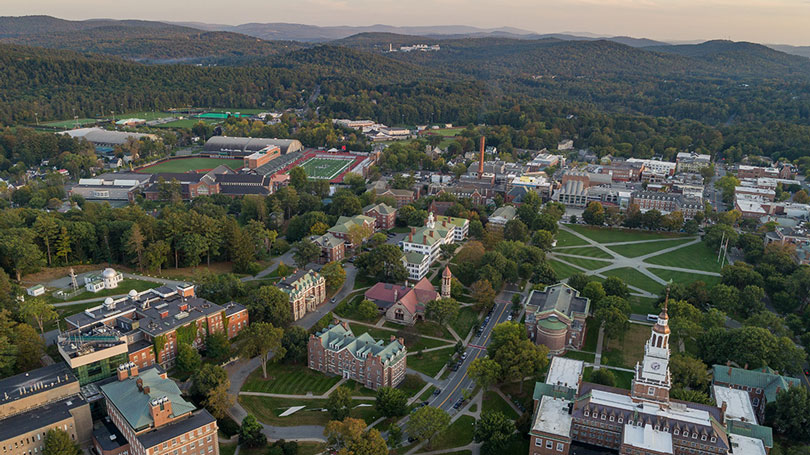 Aerial view of campus