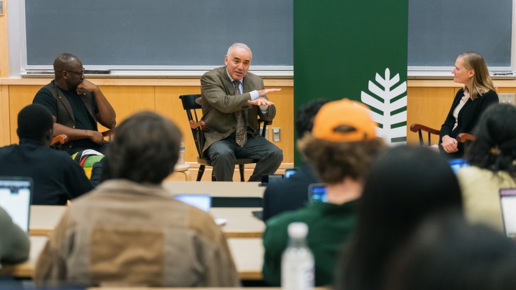 Teacher speaking to students