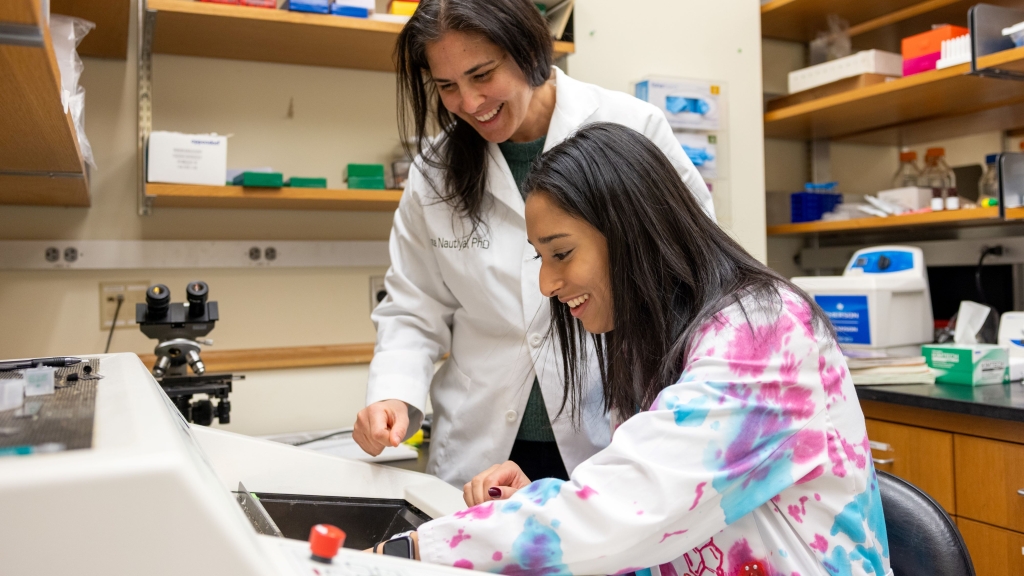 Professor Katherine Nautiyal and Nina Prakash '25