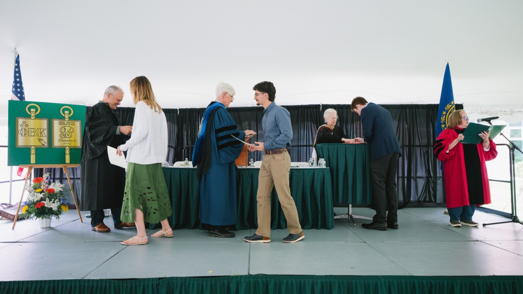 Phi Beta Kappa inductees signing the roster
