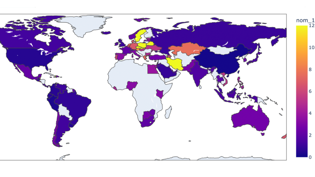 Map of propensity of identity concealment