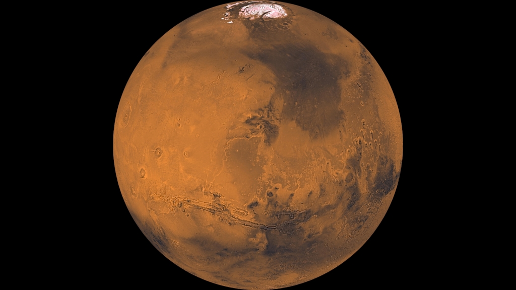 Satellite image of Mars by NASA/JPL-Caltech/USGS