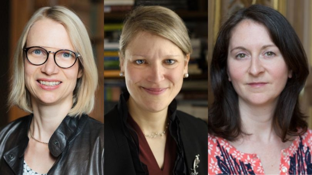 Professors and workshop hosts Petra McGillen, Colleen Glenney Boggs, and Katie Hornstein